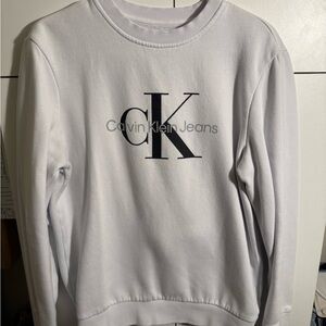 Calvin Klein White Crewneck Sweater